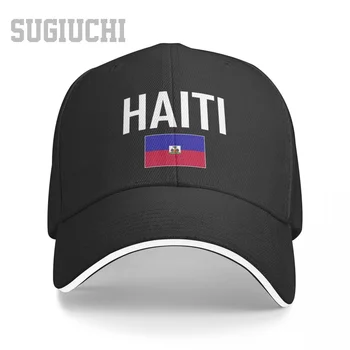 Бейсбольная кепка Унисекс с флагом Гаити и шрифтом 