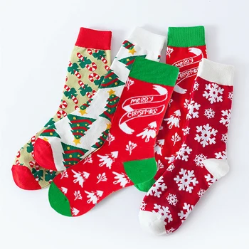 Креативные Рождественские носки Красочные Забавные Носки Для девочек И мальчиков, милые носки, Рождественский подарок, Носки с принтом Лося, Снеговика, Санты для мужчин и женщин