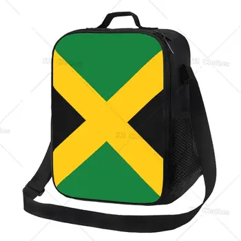 Ямайский Флаг Термоизолированные Сумки для Ланча для Мужчин Женщин Патриотизм Многоразовый Ланч-Бокс для Кемпинга на Открытом Воздухе Путешествия Пикник
