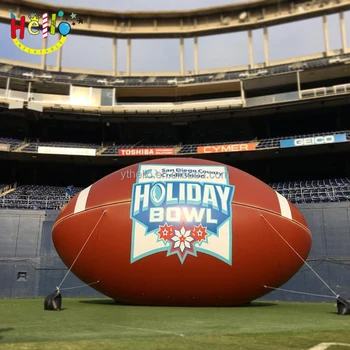 Гигантская рекламная модель, рекламирующая надувной футбольный мяч для регби, американский надувной футбольный мяч