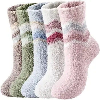 Супер мягкие пушистые носки Для повседневной носки Теплые эластичные носки из плотного кораллового флиса Зимние теплые уютные носки