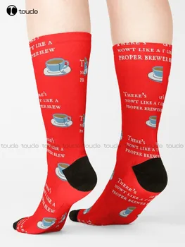 Йоркширские чайные носки Женские Носки Персонализированные Пользовательские Унисекс Носки для взрослых подростков и молодежи 360 ° Цифровая печать HD Высокое Качество Harajuku
