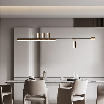 Дизайнерский светильник, Роскошный Обеденный стол, Подвесной светильник для столовой, Современная светодиодная лампа для ресторана, Итальянская минималистичная барная люстра