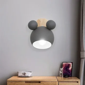 Скандинавский настенный светильник для спальни, гостиной, настенный светильник для кабинета, аппликация, настенный светильник, простая и милая детская комната, Wandlamp