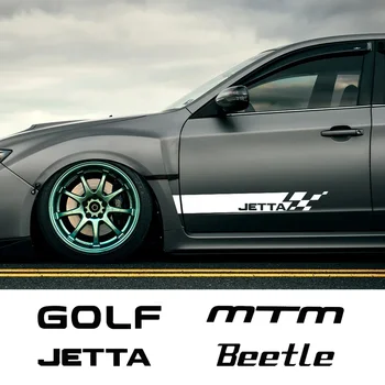 2ШТ Боковые Наклейки на Дверь Автомобиля для VW GOLF JETTA Beetle GTD 4 motion APR BLUEMOTION CADDY kafer MK4 MTM Автоаксессуары
