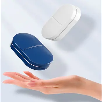 Мини-аптечка из нержавеющей стали, влагостойкая герметичная дорожная коробка для таблеток, многофункциональный футляр для нарезки лекарств из силикагеля