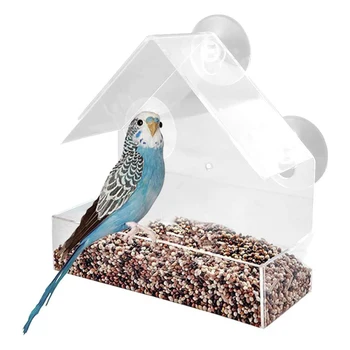 Оконная кормушка для птиц в патио Cardinal - скворечник для наблюдения на открытом воздухе
