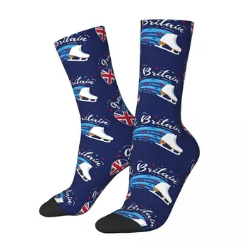 Британские спортивные носки для фигурного катания на льду, Мужские И женские Летние чулки из полиэстера