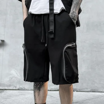 Летние шорты, функциональный комбинезон с несколькими карманами, тактические военные брюки-карго, мужская одежда, японская уличная одежда Harajuku