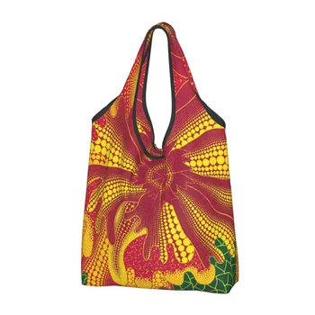 Яей Кусама, сумка для покупок, женская милая эстетичная сумка для покупок через плечо, сумка большой емкости.