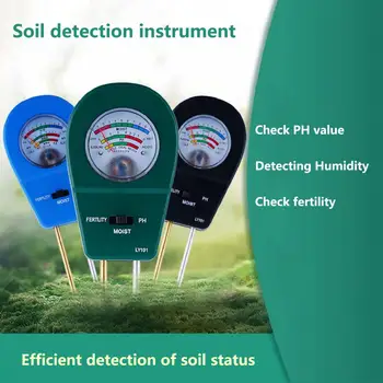 Измеритель PH почвы LY101 3-в-1 Тестер почвы Детектор влажности и плодородия растений Измеритель влажности почвы в саду Измеритель плодородия почвы