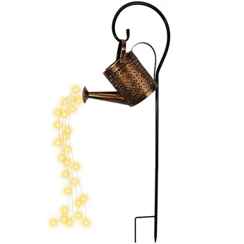 Подвесной светильник с водопадом, Пейзаж, Солнечная Светодиодная лампа, Водонепроницаемый Декор для сада на открытом воздухе, Крыльцо, Лужайка на заднем дворе