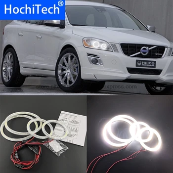 HochiTech Ultra bright SMD white LED angel eyes halo ring комплект дневных ходовых огней для Volvo XC60 S60 2009-2013 с проектором