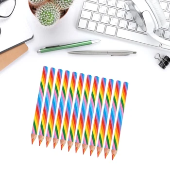 Разноцветные карандаши 4 в 1 Цветной карандаш Деревянные Цветные карандаши Радужные карандаши N58E