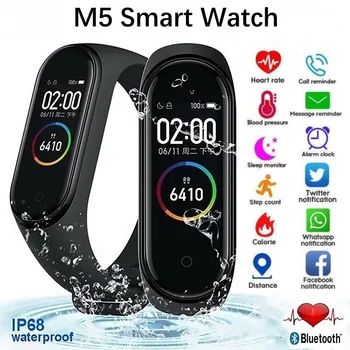 Смарт-часы M5 с цветным экраном, подсчет шагов, Мультиспортивный режим, Напоминание сообщений, Фотография, Музыка, Пульт дистанционного управления, смарт-браслет