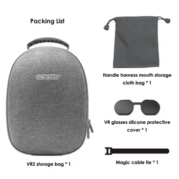 Чехол для переноски PSVR2, многофункциональная портативная сумка на молнии, сумка для хранения, защита ремня, жесткая сумка, очки виртуальной реальности, аксессуары