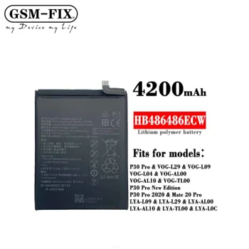 GSM-FIX Высококачественный Аккумулятор Мобильного Телефона 4200mAh HB486486ECW Для Huawei Mate 20 P30 Pro