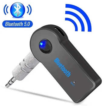 Беспроводной Bluetooth-адаптер 5,0 2-в-1 Передатчик-Приемник Аудио AUX Разъем 3,5 мм для Автомобиля, ТВ-Аудио, Проектора, ПК, Наушников