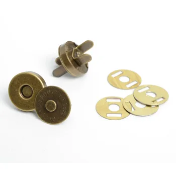 50 комплектов 14 мм Античных бронзовых магнитных кнопок для сумок Магнитная сумочка Одежда Кошелек Швейная Кожаная пуговица для рукоделия 