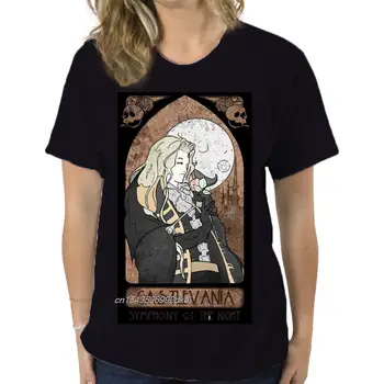 Мужская футболка, рубашка Castlevania, Черные футболки с пятнами, женская футболка