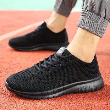 Мужская обувь 2023, Высококачественная мужская вулканизированная обувь на шнуровке, весенняя повседневная сетка на твердой платформе, Дышащая мужская спортивная обувь