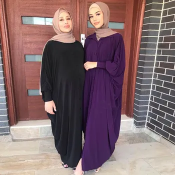 Мусульманское платье Ид Рамадан, Женская Абайя с рукавом 