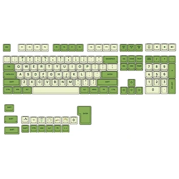 Колпачки для ключей из PBT 125-Клавишный краситель Matcha Green-сублимация XDA Механическая клавиатура Keycap Прямая поставка