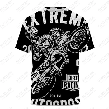 Мужская футболка с 3D мотоциклетным принтом, Летняя Новая популярная футболка, высококачественная футболка с принтом, мужская Большая футболка в стиле хип-хоп