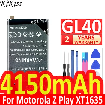 4150 мАч KiKiss Мощный Аккумулятор GL40 для Motorola Moto Z Play, MotoZ Play Droid, XT1635, XT1635-01, XT1635-02, XT1635-03 SNN5974A Ph