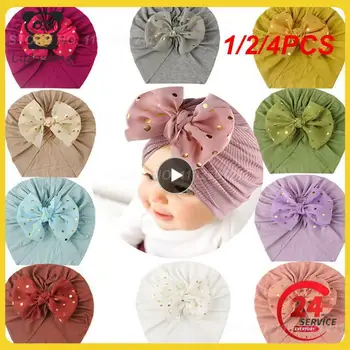 1/2 /4ШТ Citgeett Solid 11 цветов, милая больничная шапочка для новорожденных девочек с бантом для малышей