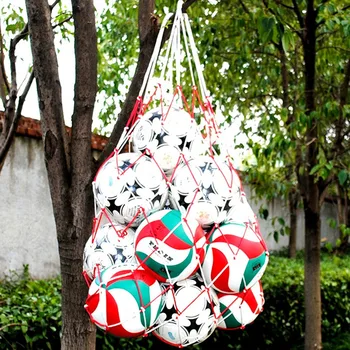Спортивные футбольные мячи с сеткой для переноски, сумка с сеткой, спортивное портативное оборудование, баскетбольные мячи, сумка с сеткой для волейбольных мячей