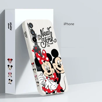 Disney Mickey Love For Realme Q5 GT Neo 5 3T 3XT X3 C55 C30 C21Y C11 C2 Explorer Master Жидкий Чехол Для Телефона с левой Веревкой