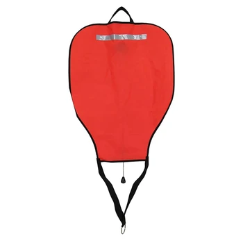 2X Нейлоновая сумка для подводного плавания с аквалангом, видимая сумка для обеспечения плавучести с открытым дном, Спасательный мешок с плавающим буем (красный)