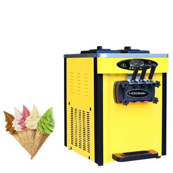 Машина для производства Мягкого Мороженого PBOBP Настольная Коммерческая Электрическая Машина Для Производства Мороженого с 3 Вкусами 220V 110V
