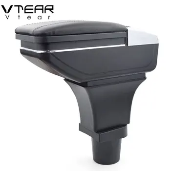 Vtear Для Ford Ka + Plus аксессуары автомобильный подлокотник кожаный подлокотник поворотный ящик для хранения модификация автомобиля для стайлинга автомобилей автостайлинг