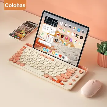 Новая Беспроводная Клавиатура 2.4G Bluetooth 5.0 Клавиатура с Подставкой Human Laptop Keyboard Настольный Компьютер для Ipad Компьютерные Аксессуары