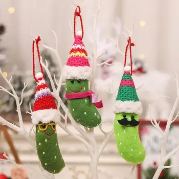Мультяшные маринованные огурцы, украшения для рождественской елки, подвеска 2023, Рождественский декор, подвесные украшения для спальни, гостиной на открытом воздухе D7U4
