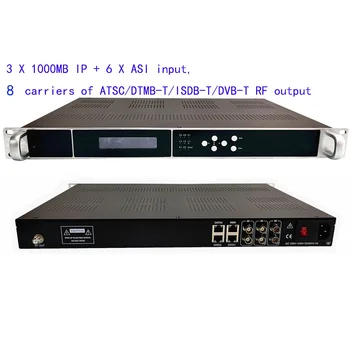 3 X 1000 МБ IP, 8/16 несущих цифрового модулятора DVB-T/C QAM, гигабитный модулятор IP-DVB-T/C ISDB-T, цифровой модулятор catv QAM,