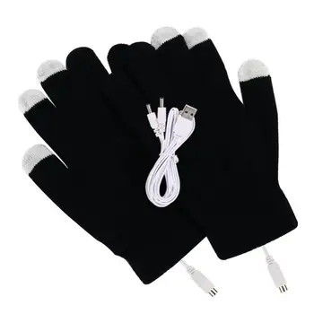 Зимние теплые тепловые перчатки Пятипальцевые грелки для сенсорного экрана Противоскользящая Ветрозащитная тепловая перчатка для сенсорного экрана