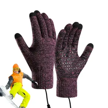 Рукавицы с подогревом, мягкие зимние перчатки с подогревом для езды на велосипеде, незаменимые зимой для пеших прогулок, альпинизма, верховой езды, кемпинга на открытом воздухе