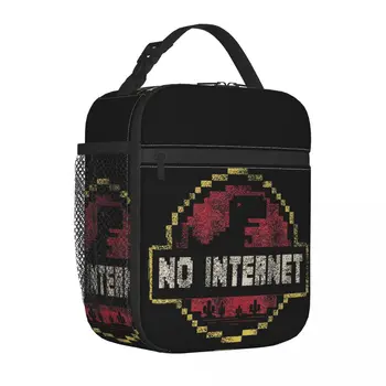 Pixel T-Rex Без интернета, Изолированная сумка для ланча, контейнер для еды, Автономный парк Юрского периода, Тотализатор, сумки для еды, Офисный пикник
