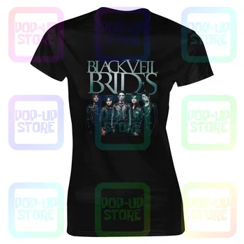 Женская футболка Black Veil Brides Group, женская футболка в крутом стиле, классическая женская футболка лучшего качества