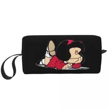Дорожная милая сумка для туалетных принадлежностей Mafalda из Аргентинского мультфильма Quino Comic Makeup Косметический Органайзер для женщин Для хранения косметики Dopp Kit Case