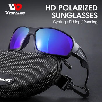 WEST BIKING Велосипедные очки HD Поляризованные Спортивные очки с защитой UV400 Мужчины Женщины MTB Дорожные велосипедные очки Уличные Солнцезащитные очки