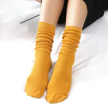 1 Пара стильных гетр, вязаные женские носки, однотонные носки в японском стиле