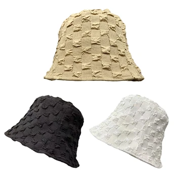 Женская широкополая шляпа для подростков, складная мягкая рыбацкая шляпа с широкими полями, Весенне-летняя шляпа с защитой от ультрафиолета, однотонная