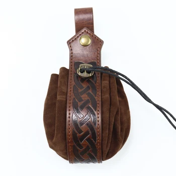 Средневековый Рыцарский реквизит, сумка в стиле викингов, подвесной ремень, кошелек для монет, винтажная Поясная сумка, аксессуары для костюмов на Хэллоуин