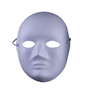 Бумажная пустая Белая маска для лица Хэллоуин Косплей Diy Раскрашиваемый макияж Вечеринка Мужчины Женщины DIY Graffiti Полнолицевые маски G2AB