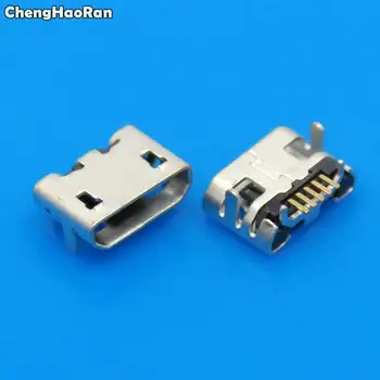 ChengHaoRan, 10 шт., разъем Micro USB, 5-контактный разъем для зарядки, четыре ножки, Micro USB, 5P, Вставная пластина, USB-разъем