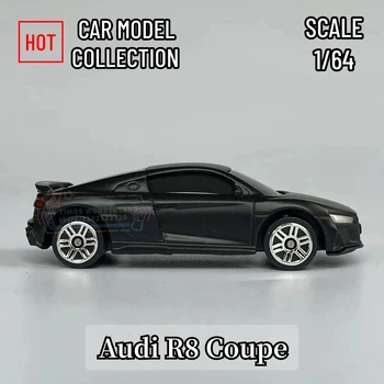1/64 Модель мини-автомобиля Audi R8 Coupe Металлическая реплика Масштабируемого автомобиля Миниатюрное Художественное украшение, изготовленное на заказ, Подарочная игрушка для малыша, друга-бойфренда